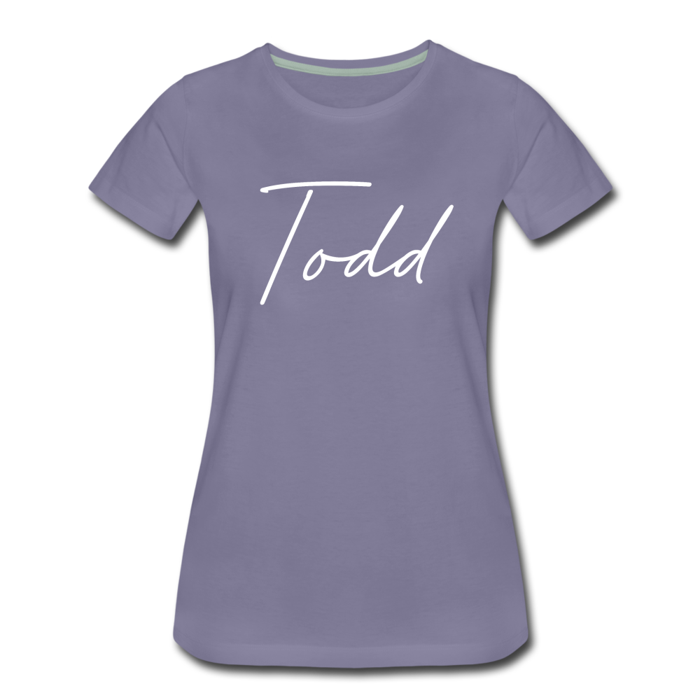 Todd County Cursive Women's T-Shirt - washed violet