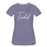 Todd County Cursive Women's T-Shirt - washed violet