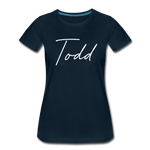 Todd County Cursive Women's T-Shirt - deep navy