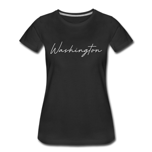 Washington County Cursive Women's T-Shirt - black