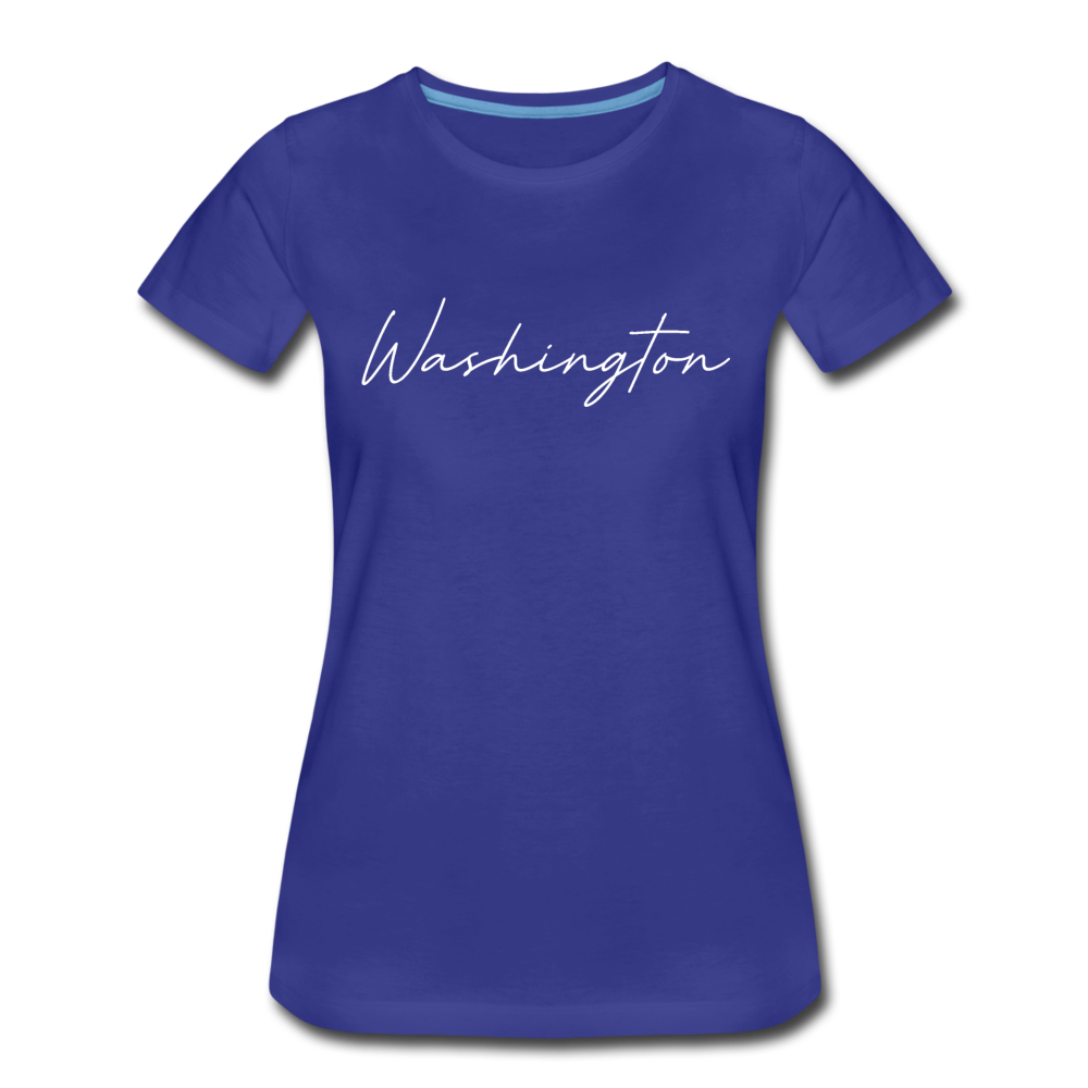 Washington County Cursive Women's T-Shirt - royal blue