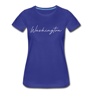 Washington County Cursive Women's T-Shirt - royal blue