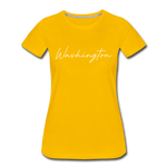 Washington County Cursive Women's T-Shirt - sun yellow