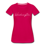 Washington County Cursive Women's T-Shirt - dark pink