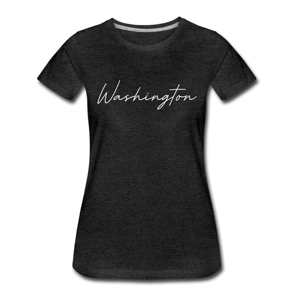 Washington County Cursive Women's T-Shirt - charcoal gray