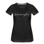 Washington County Cursive Women's T-Shirt - charcoal gray