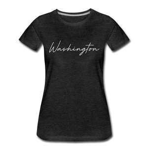 Washington County Cursive Women's T-Shirt - charcoal gray