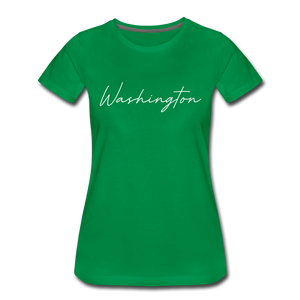 Washington County Cursive Women's T-Shirt - kelly green