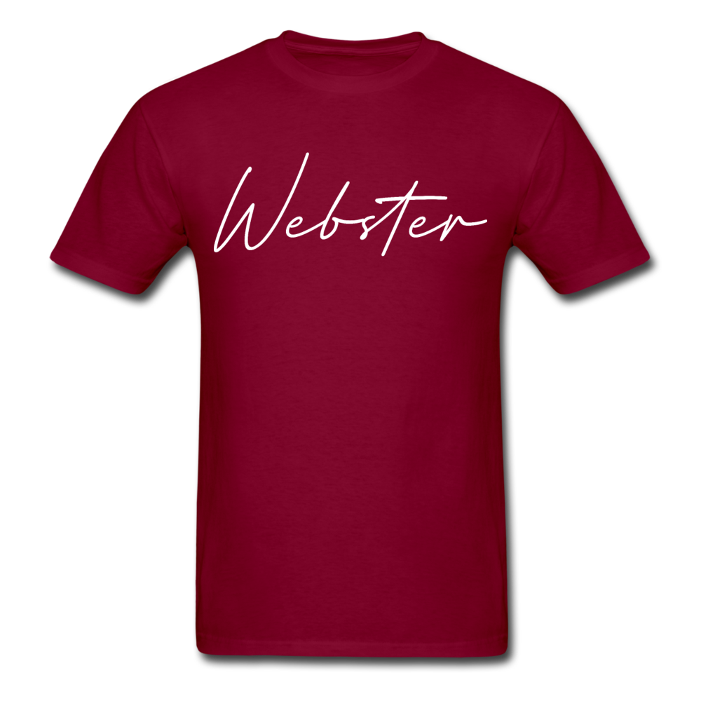 Webster County Cursive T-Shirt - burgundy