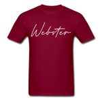 Webster County Cursive T-Shirt - burgundy