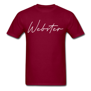Webster County Cursive T-Shirt - burgundy