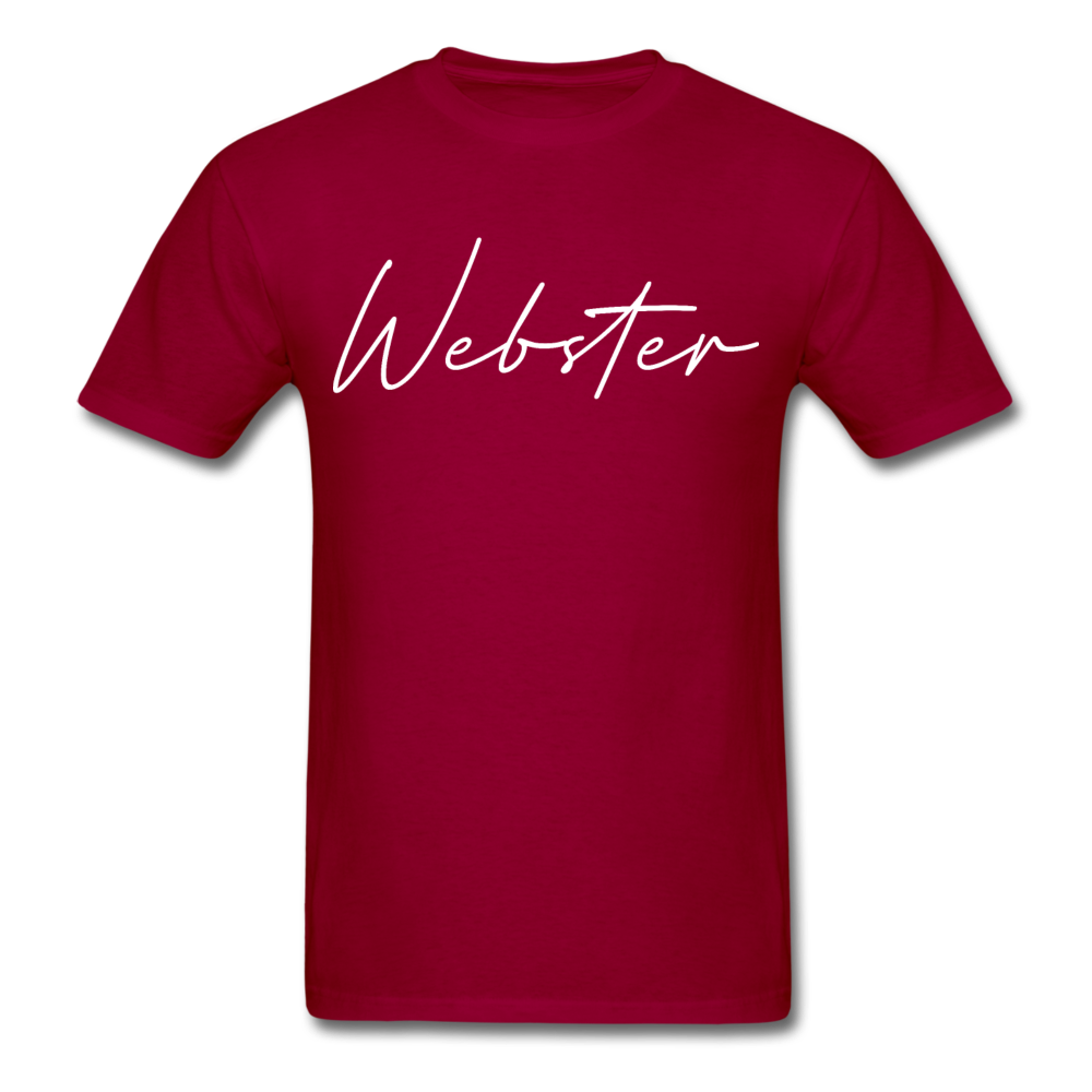 Webster County Cursive T-Shirt - dark red