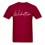 Webster County Cursive T-Shirt - dark red