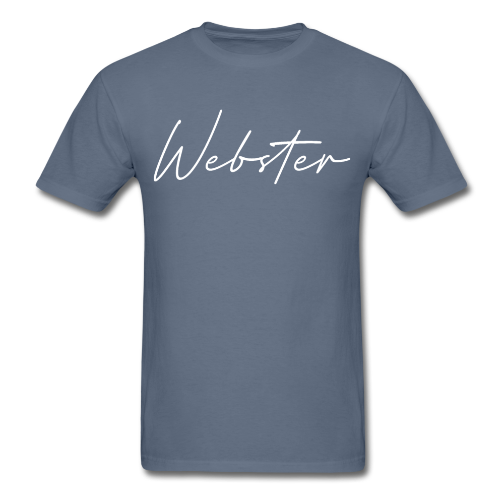 Webster County Cursive T-Shirt - denim