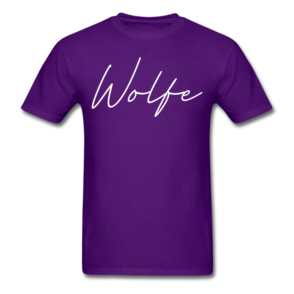 Wolfe County Cursive T-Shirt - purple