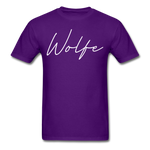 Wolfe County Cursive T-Shirt - purple