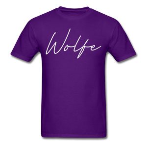 Wolfe County Cursive T-Shirt - purple