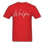 Wolfe County Cursive T-Shirt - red