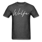 Wolfe County Cursive T-Shirt - heather black