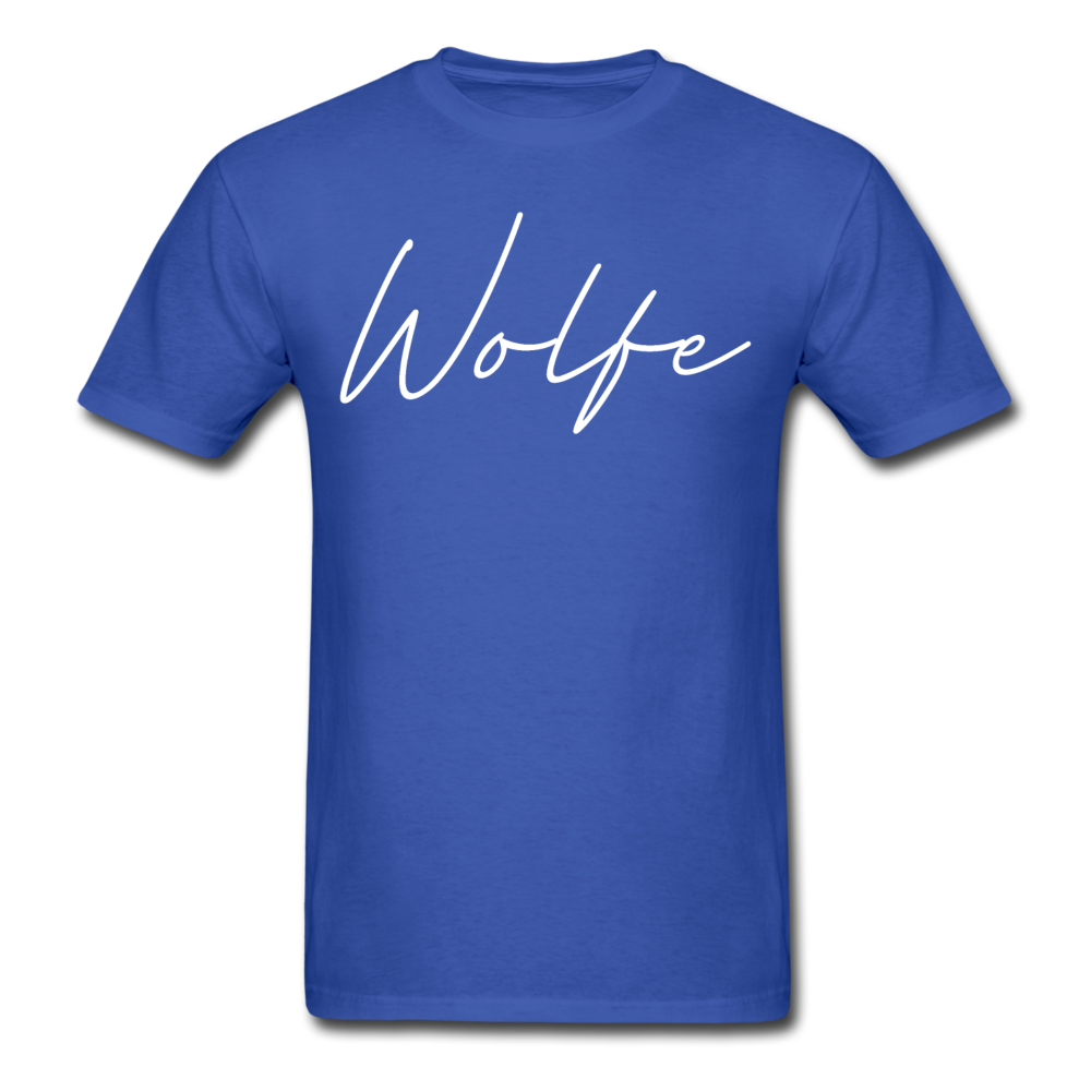 Wolfe County Cursive T-Shirt - royal blue