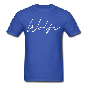 Wolfe County Cursive T-Shirt - royal blue