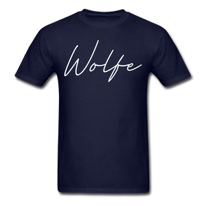 Wolfe County Cursive T-Shirt - navy