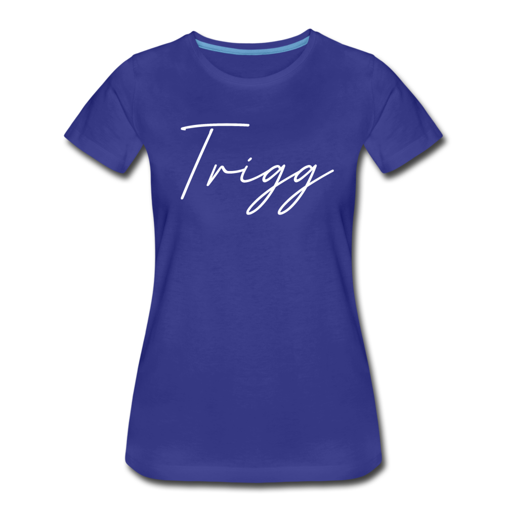 Trigg County Cursive Women's T-Shirt - royal blue