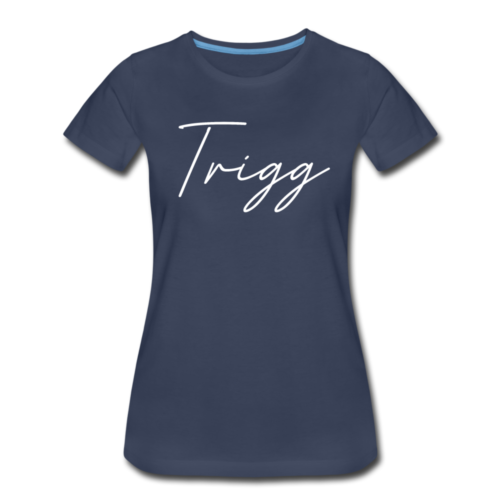 Trigg County Cursive Women's T-Shirt - navy