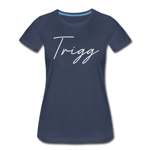 Trigg County Cursive Women's T-Shirt - navy