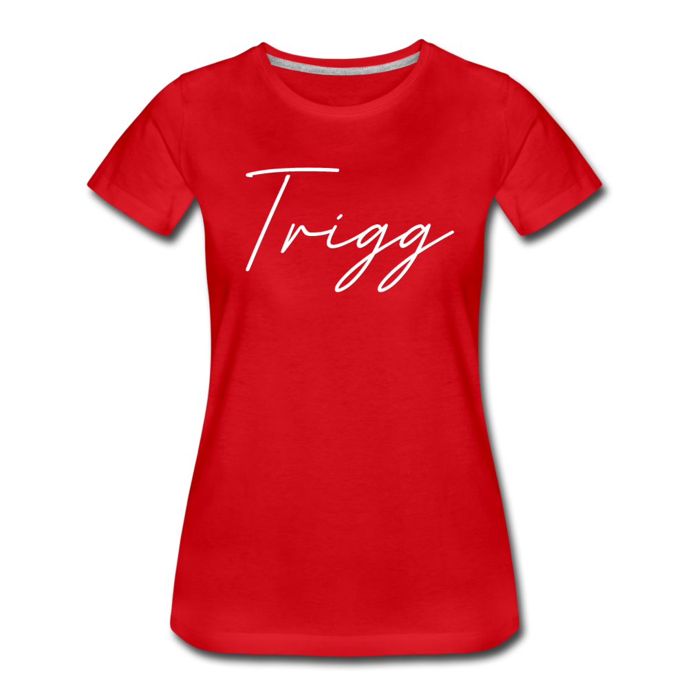 Trigg County Cursive Women's T-Shirt - red