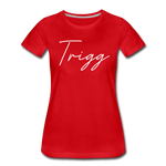 Trigg County Cursive Women's T-Shirt - red