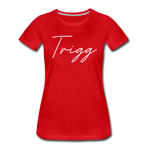 Trigg County Cursive Women's T-Shirt - red