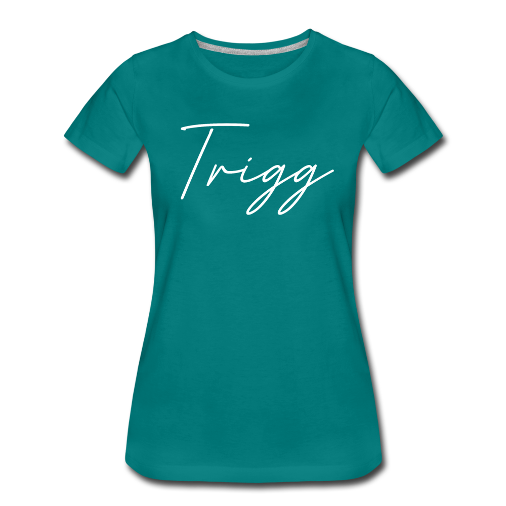 Trigg County Cursive Women's T-Shirt - teal