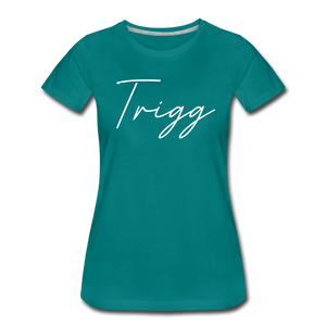 Trigg County Cursive Women's T-Shirt - teal