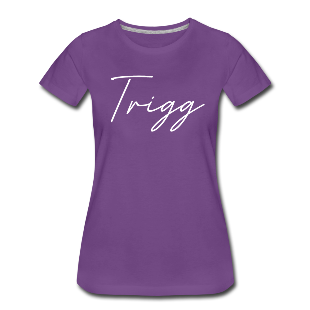 Trigg County Cursive Women's T-Shirt - purple