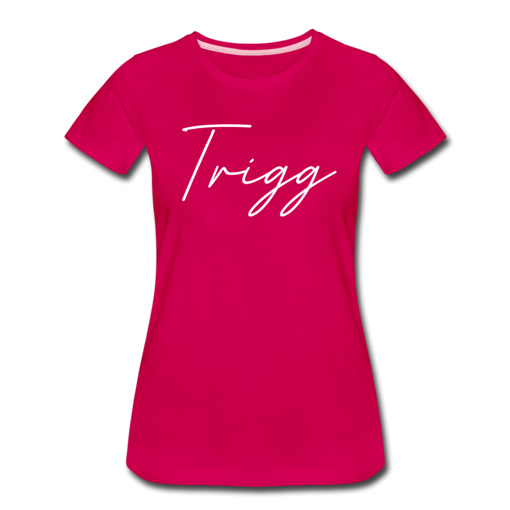 Trigg County Cursive Women's T-Shirt - dark pink