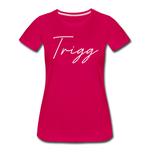 Trigg County Cursive Women's T-Shirt - dark pink