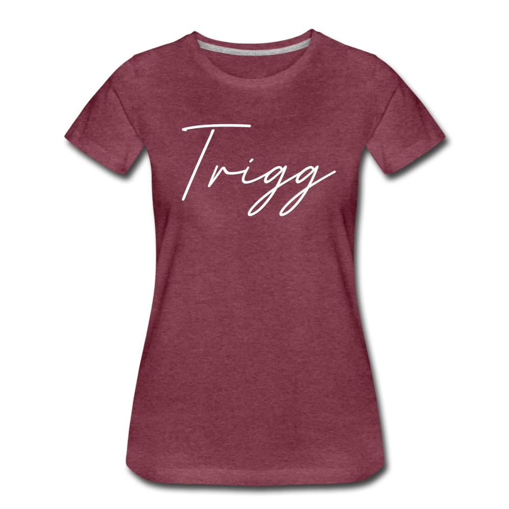 Trigg County Cursive Women's T-Shirt - heather burgundy