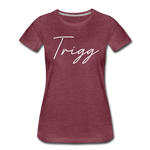 Trigg County Cursive Women's T-Shirt - heather burgundy