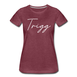 Trigg County Cursive Women's T-Shirt - heather burgundy