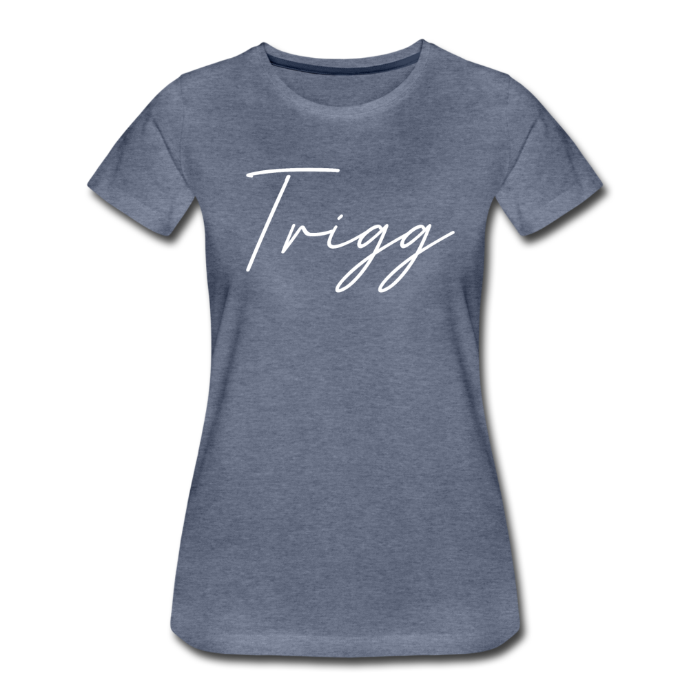 Trigg County Cursive Women's T-Shirt - heather blue