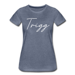 Trigg County Cursive Women's T-Shirt - heather blue