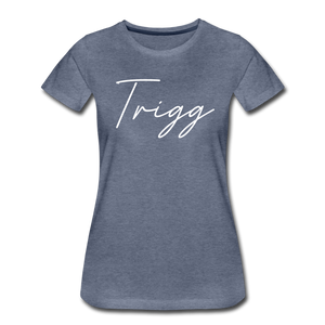 Trigg County Cursive Women's T-Shirt - heather blue