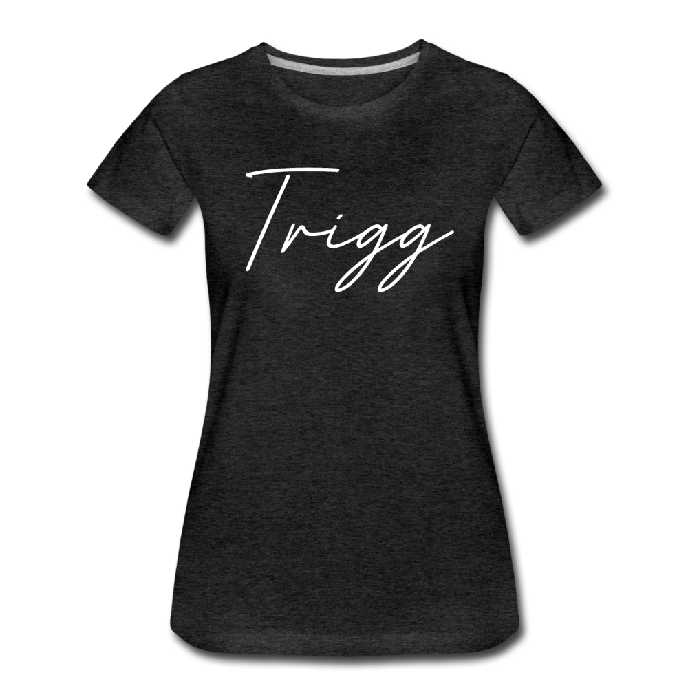 Trigg County Cursive Women's T-Shirt - charcoal gray