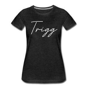 Trigg County Cursive Women's T-Shirt - charcoal gray