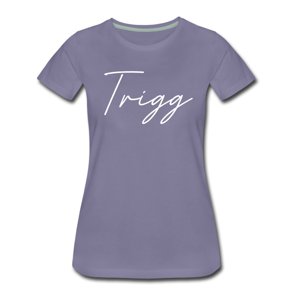 Trigg County Cursive Women's T-Shirt - washed violet