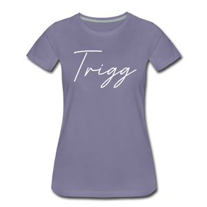 Trigg County Cursive Women's T-Shirt - washed violet