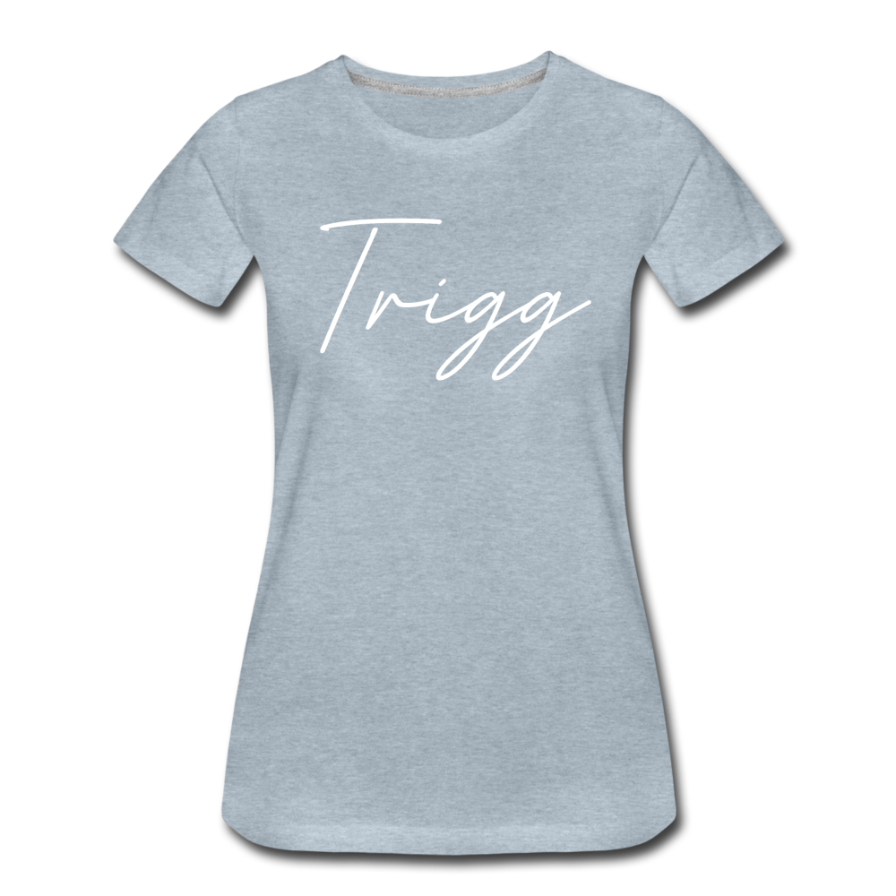 Trigg County Cursive Women's T-Shirt - heather ice blue