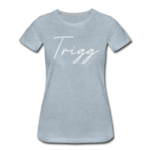 Trigg County Cursive Women's T-Shirt - heather ice blue