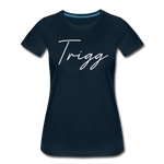 Trigg County Cursive Women's T-Shirt - deep navy